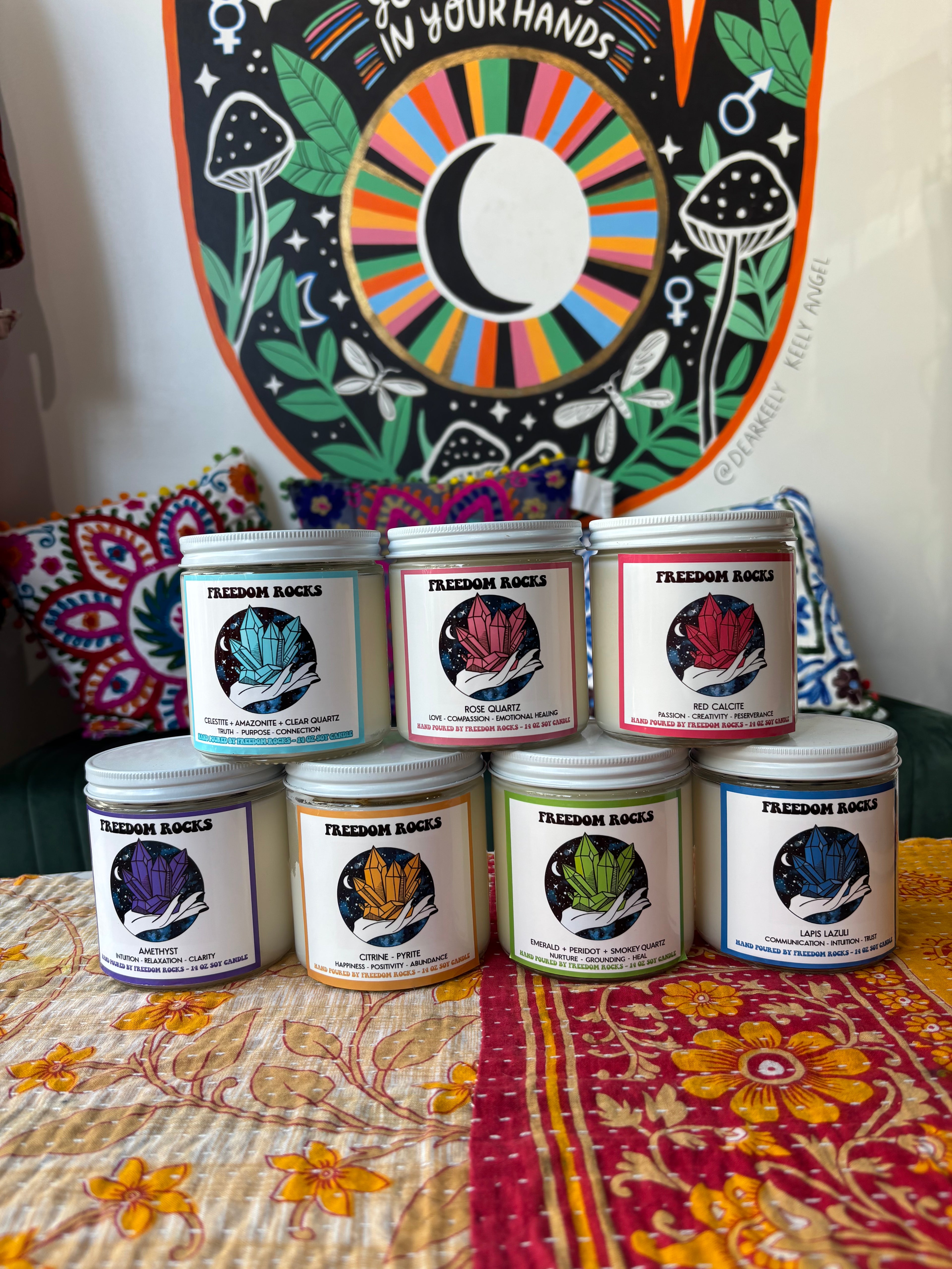 Original Freedom Rocks Crystal-Infused Soy Candles