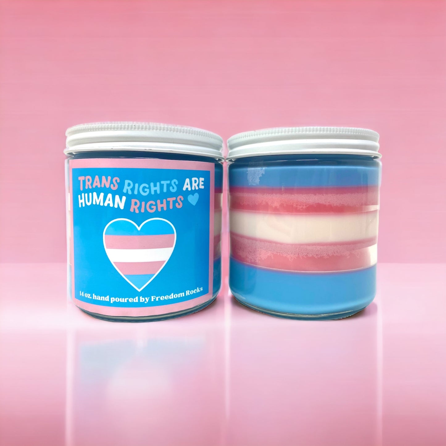 Trans Rights Are Human Rights 14 oz Hand Poured Soy Candle