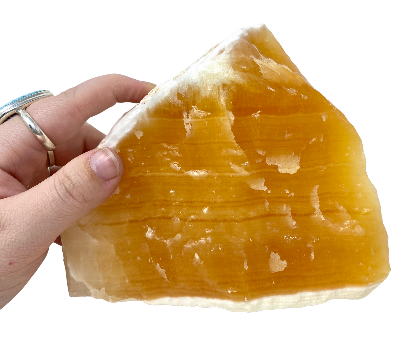 Large Raw Orange Calcite From Mexico
