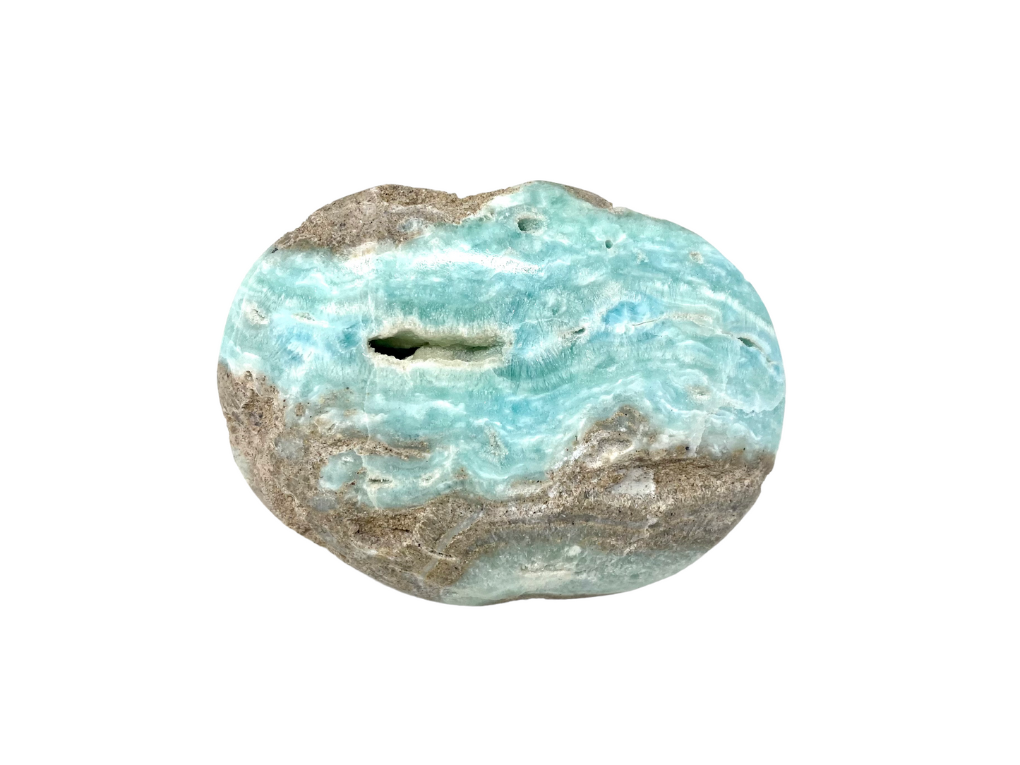 Blue Caribbean Calcite Palm Stone