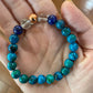 Express Yourself Bracelet 8MM Elastic Genuine Gem Bead Bracelet/ Gemstone Bracelet Natural Blue Apatite Lapis Lazuli Turquoise crystal Bead