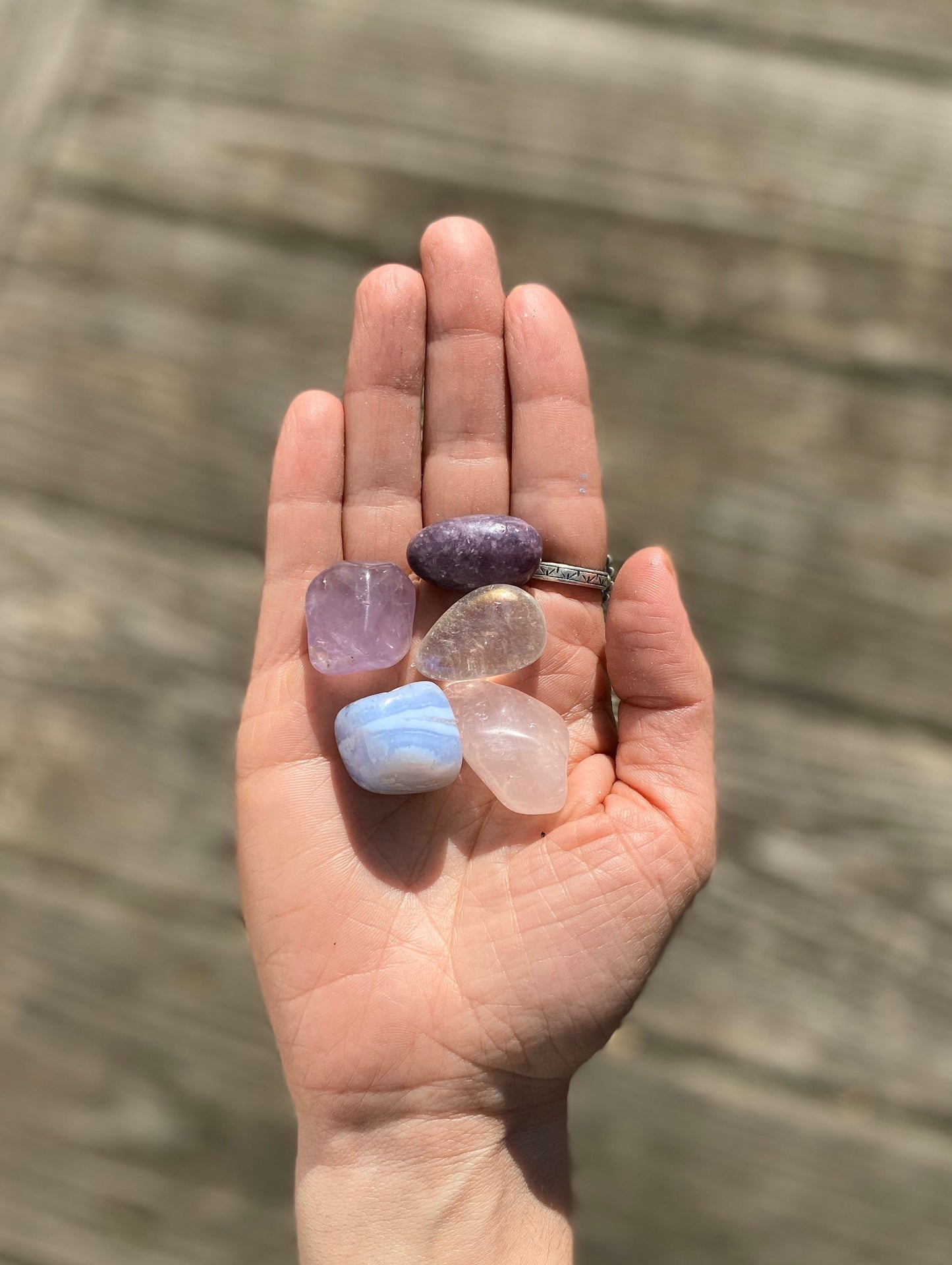 A mothers Love crystal bundle to support mothers/ calm/ inner peace/ unconditional love/ stress relief/ Mothers Day gift/ tumbled stones