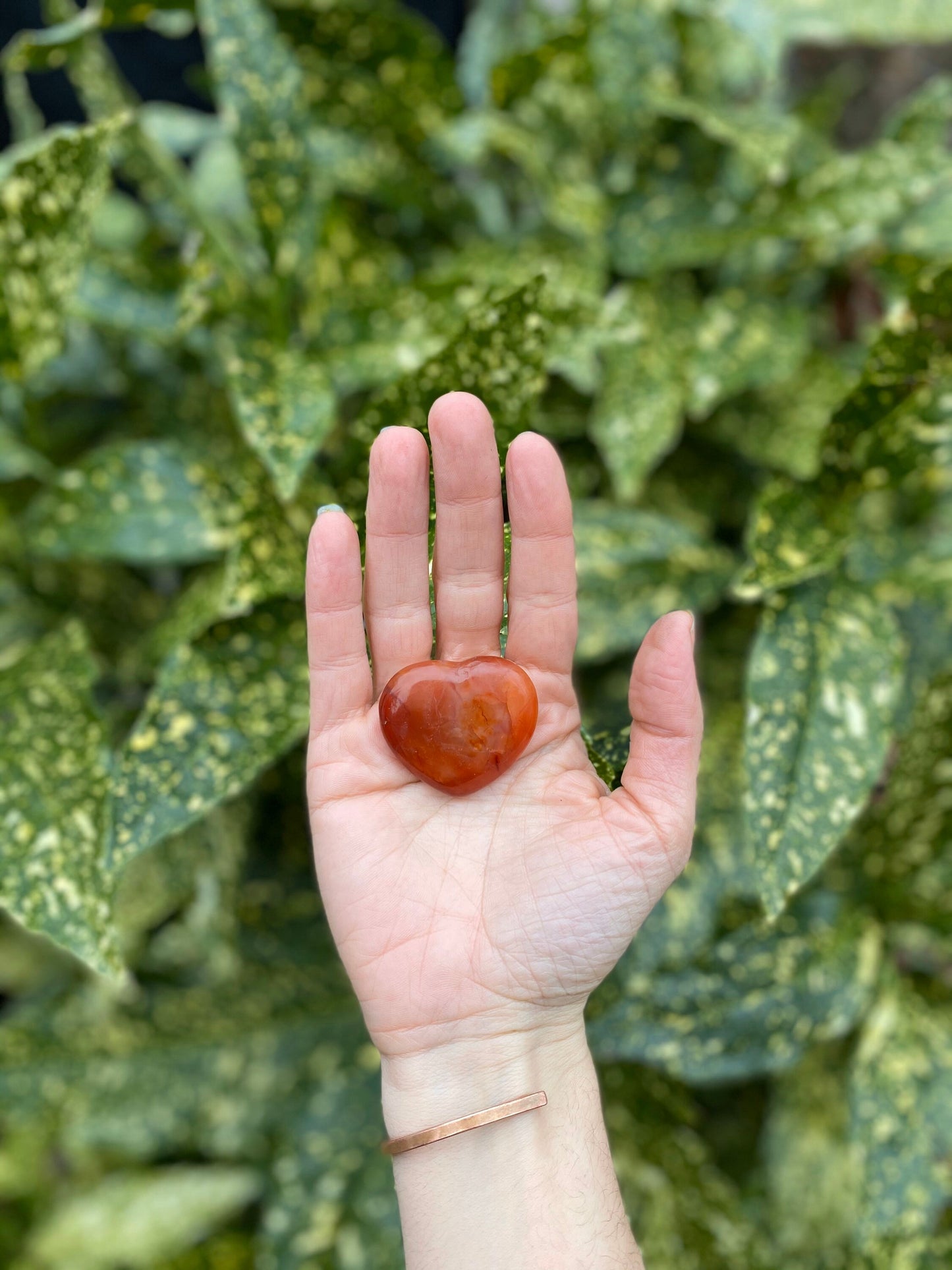 Natural Carnelian Agate Small Heart Shaped polished Stone about 1 Across manifestation Passion Creativity Vitality