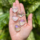 Rainbow Aura Quartz Crystal Heart Stone/ Small Polished Aura Quartz Stone / Angel Aura Quartz / Aura Quartz Crystal / Heart Chakra