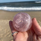 Polished Rose Quartz Sphere  Crystal Ball - unconditional love, compassion empathy and self love