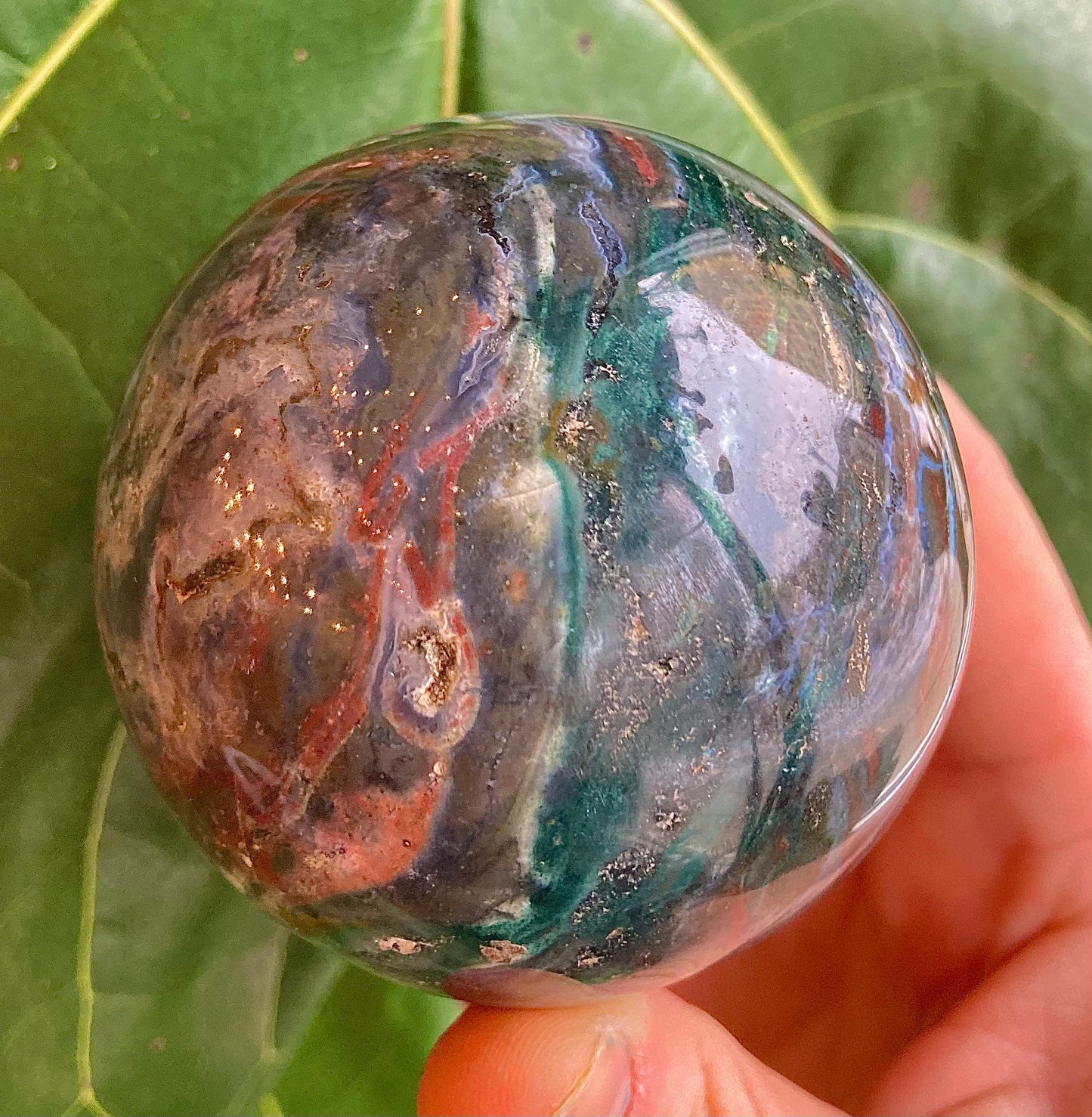Ocean Jasper Sphere Natural Stone Gemstone Supportive Nurturing Crystal