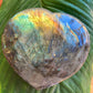 Freedom Rocks Labradorite Heart Stone of Illumination Third Eye Protective Stone / Reiki Healing Crystal All Natural Stone