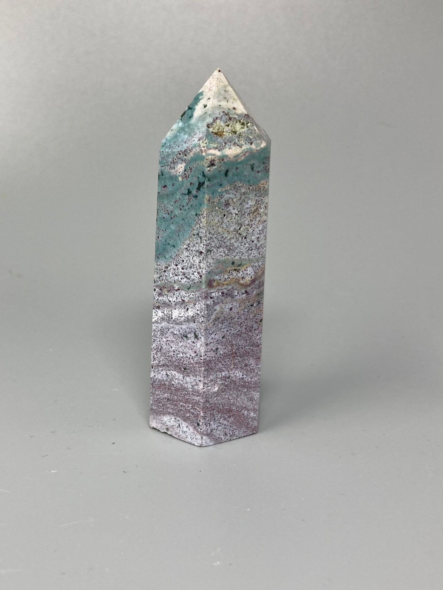 Natural Ocean Jasper Tower/  Supportive Nurturing Crystal