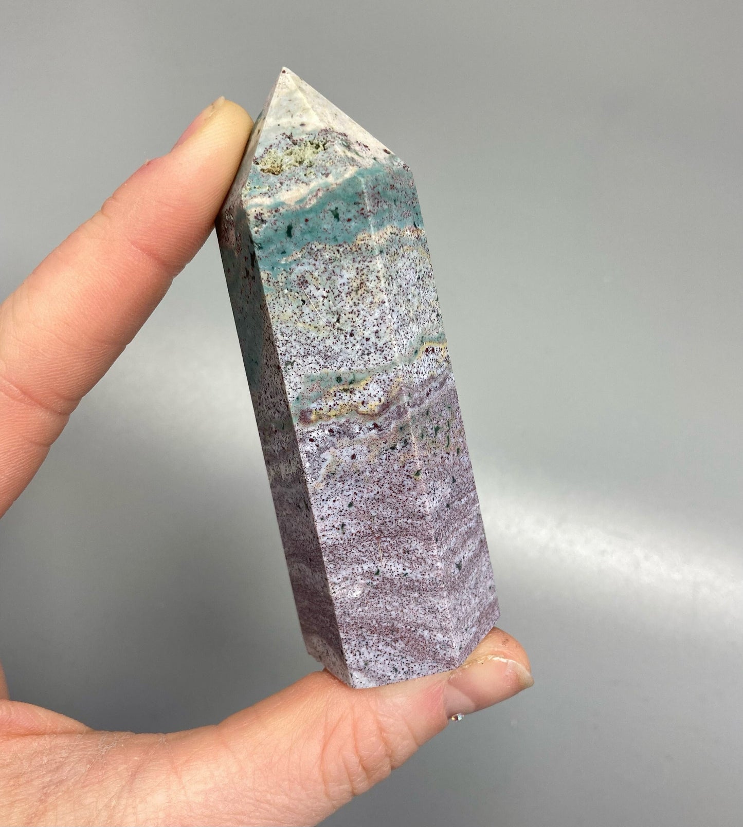Natural Ocean Jasper Tower/  Supportive Nurturing Crystal