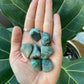 Emerald Polished Tumble Stone / Luck / Health / Abundance
