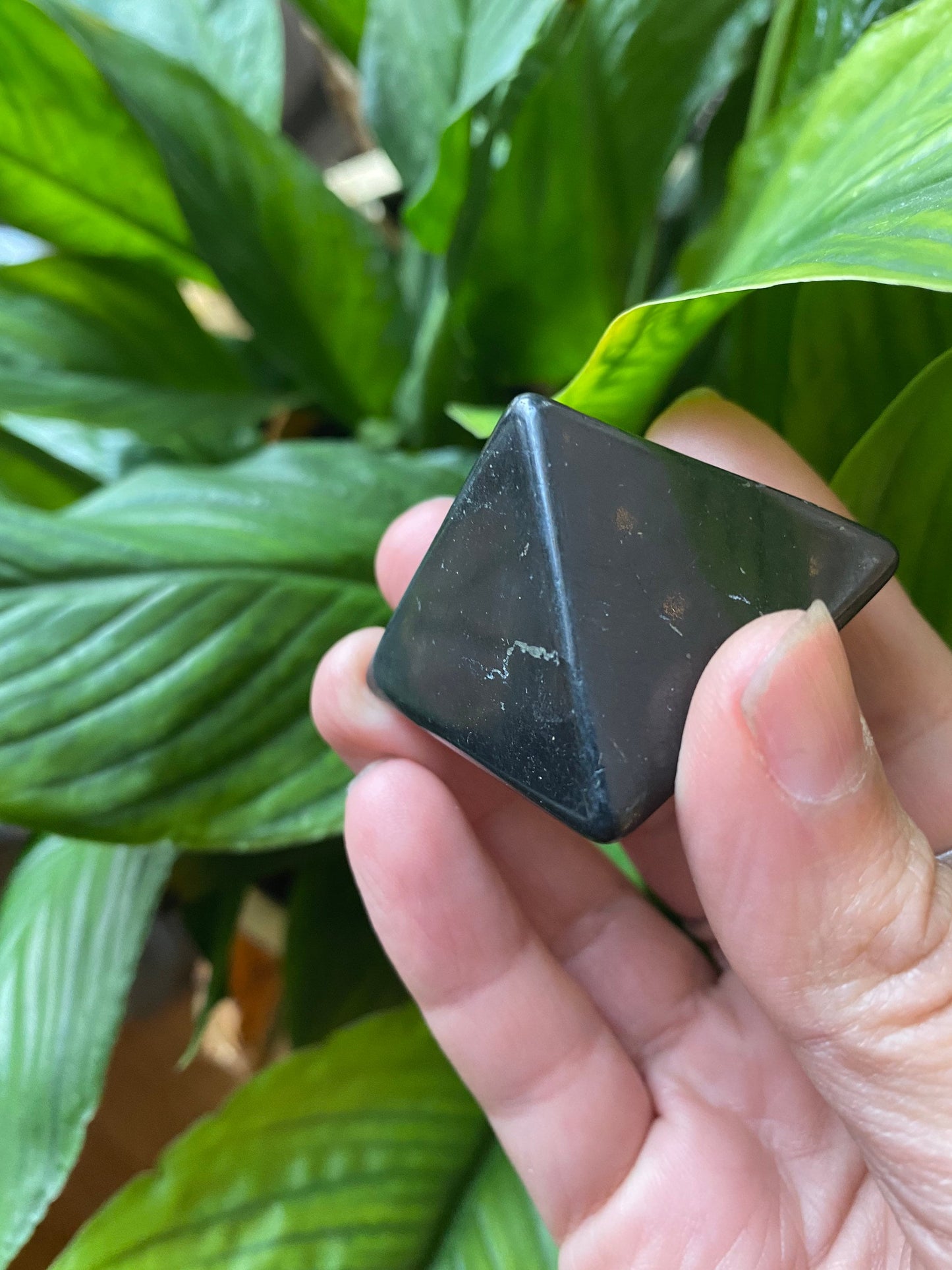 Shungite Polished Pyramid / Protection From EMFs (Electromagnetic Frequency) /Detoxifying / High Quality Mineral From Russia