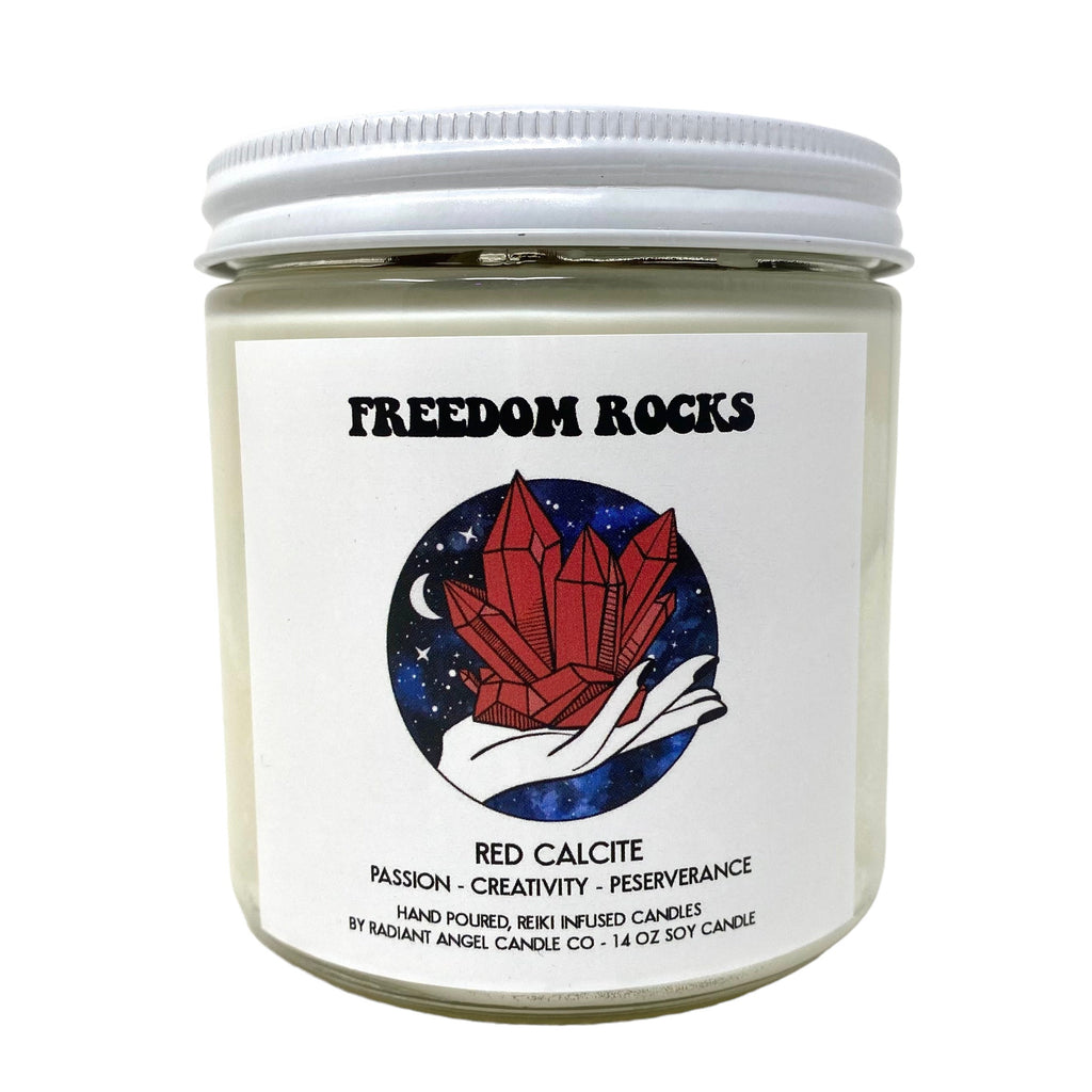 Freedom Rocks Crystal Candles // Intuitive Intentional candles hand poured in NJ with Love.