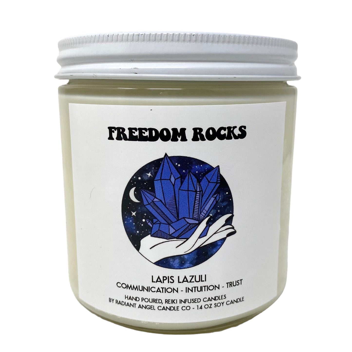 Freedom Rocks Crystal Candles // Intuitive Intentional candles hand poured in NJ with Love.