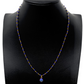 Gold Plated Evil Eye Necklace on a Lapis Lazuli Chain